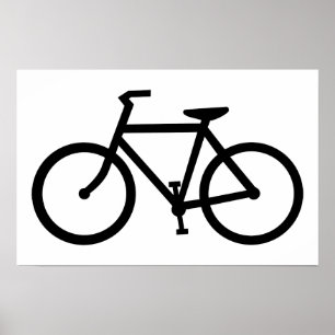 Poster silhouette de vélo