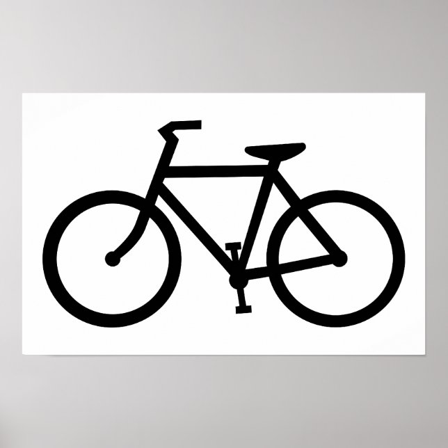 Poster silhouette de vélo (Devant)