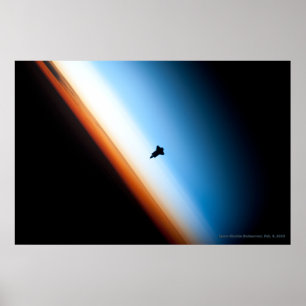 Poster Silhouette d'effort de navette spatiale