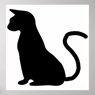 Poster Silhouette du chat