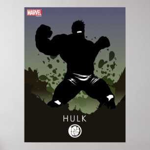 Poster Silhouette héroïque de Hulk