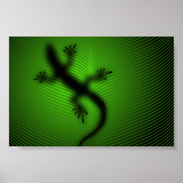 Poster Silhouette Lizard (Devant)