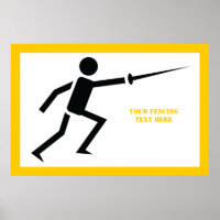 Silhouette noire Fencer avec clôture d'épée person