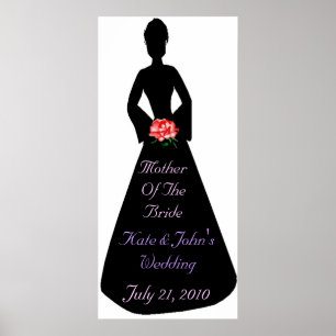 Poster Silhouette Nuptiale Mère De La Mariée