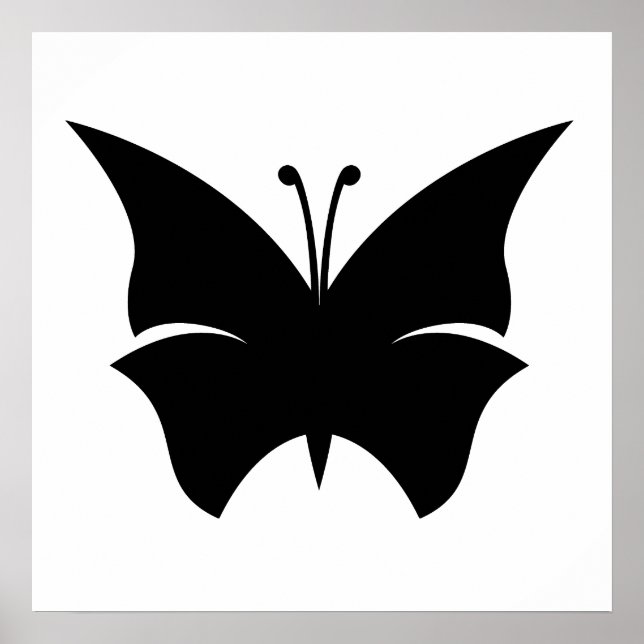 Poster Silhouette papillon (Devant)