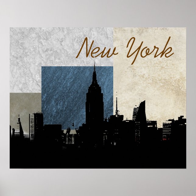 Poster Silhouette Pop Art New York (Devant)