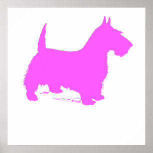 Poster Silhouette rose de Scottie