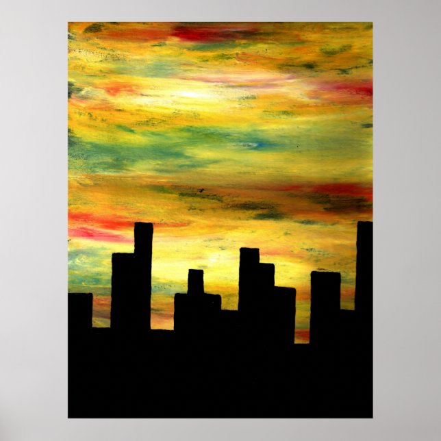 Poster silhouette urbaine (Devant)