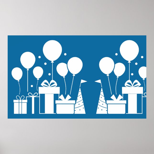 Poster Silhouettes blanches (Devant)