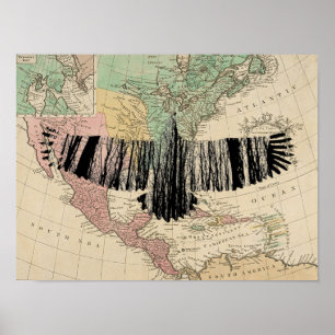 Poster Silhouettes d'aigle Abstrait Nature Art animal