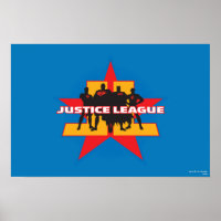 Silhouettes de la Ligue de Justice et Arrière - pl
