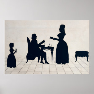 Poster Silhouettes de Monsieur et de Madame Roland