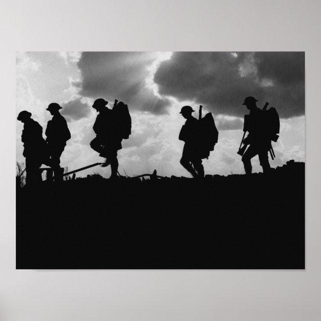 Poster Silhouettes de soldat WW1 - Bataille Broodseinde (Devant)