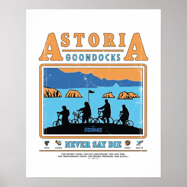 Poster Silhouettes des Goonies sur les Goondocks d'Astori (Devant)