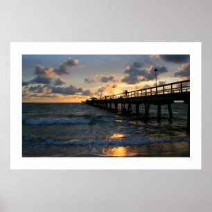 Poster Silhouettes Lauderdale Pier