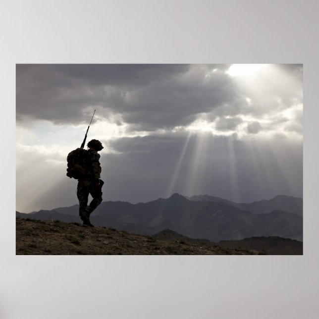 Poster Silhouettes Militaires En Dieu Nous Croyons (Devant)