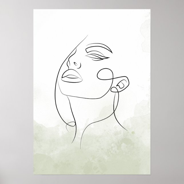 Poster Silhueta rosto feminino (Devant)