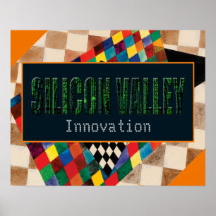 Poster Silicon Valley, Innovation (typographie)
