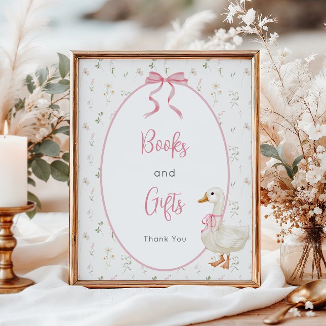 Poster Silly Goose Girl Baby shower Livres et cadeaux (Créateur téléchargé)
