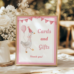 Poster Silly Goose Rose Girl Cartes d'anniversaire et cad