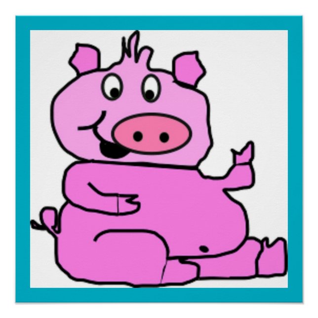 POSTER SILLY PIGGY (Devant)