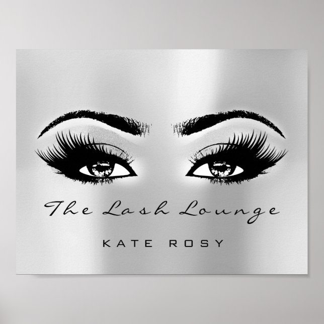 Poster Silver Grey Nom maquillage Artiste Beauté Studio L (Devant)