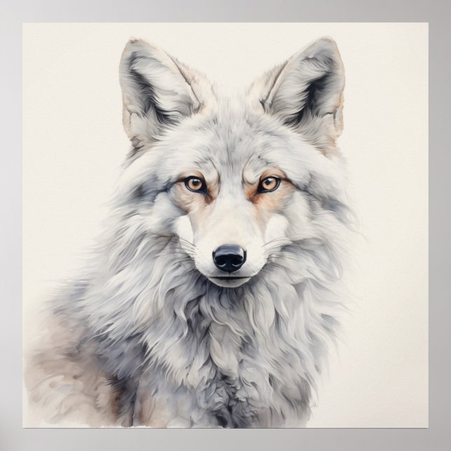 Poster Silver Spirit Animal Fox (Devant)