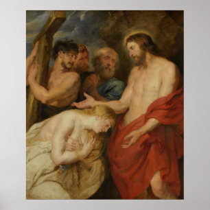 Poster Simon de Cyrène portant la croix