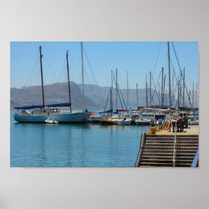 Poster Simon's Town Marina Harbour Afrique du Sud