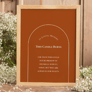Poster Simple Arche Bohème en Terracotta Cette Bougie Brû
