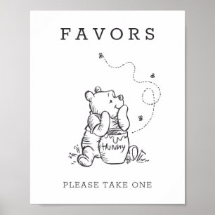 Poster Simple Baby Shower Winnie l'ourson