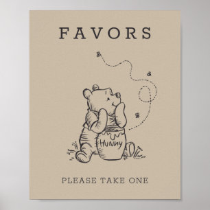 Poster Simple Baby Shower Winnie l'ourson