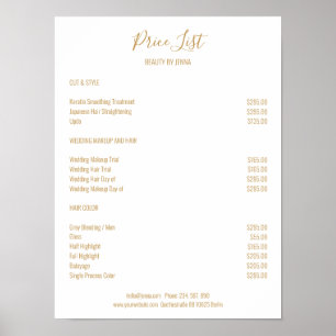 Poster simple blanc Beige Preishear