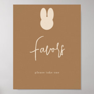 Poster Simple Bunny Merci / Faveurs