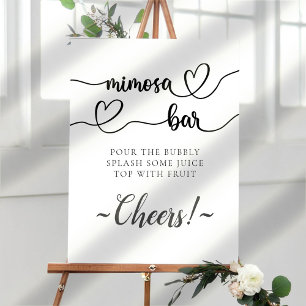 Poster Simple Calligraphie Mimosa Barre Signal