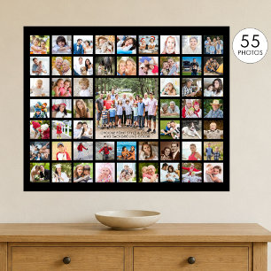 Poster Simple Collage de 55 Photos Couleur Personnalisée