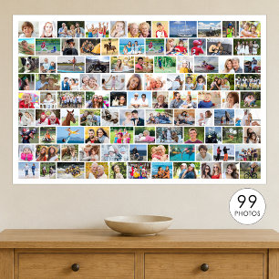 Poster Simple Collage de 99 Photos Couleur Personnalisée
