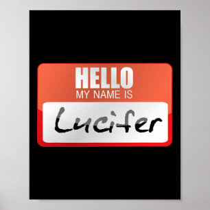 Poster Simple Costume Halloween Diable Adoration Mon Nom