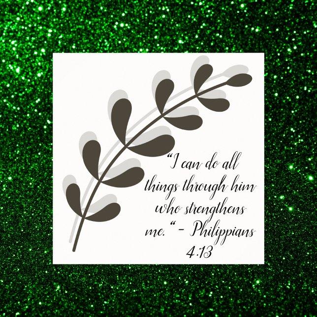 Poster Simple couplet de la Bible Noire et Blanc Botaniqu (Créateur téléchargé)