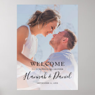 Poster Simple Design moderne Photo Couples Douche Accueil