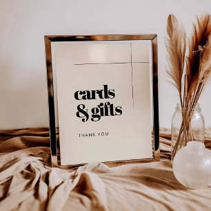 Poster Simple, élégant et chic mariage Cartes & Cadeaux s