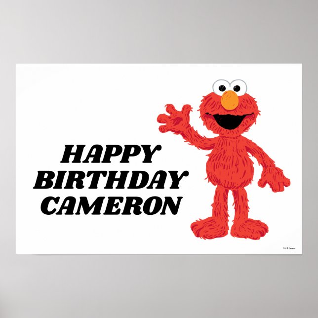 Poster Simple Elmo 1er anniversaire (Devant)