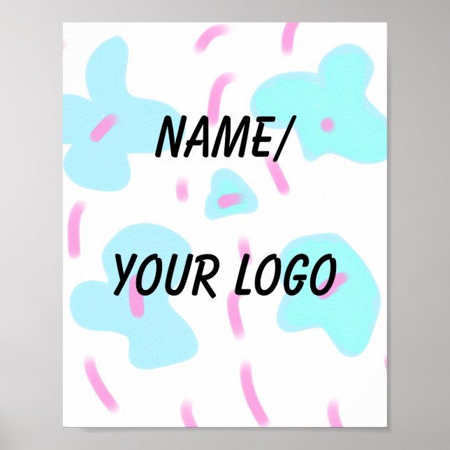 Poster simple et minimal ajouter votre logo aquarelle (Devant)