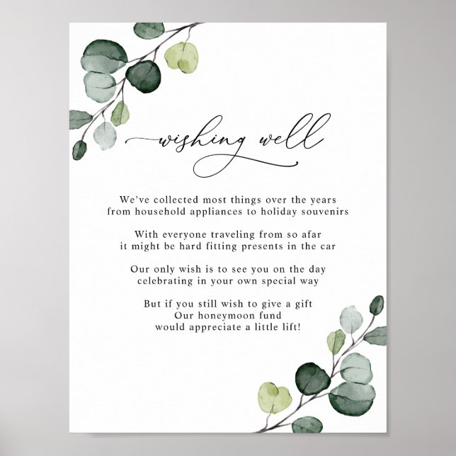 Poster Simple Eucalyptus Cadeaux de verdure Envie de bien (Devant)