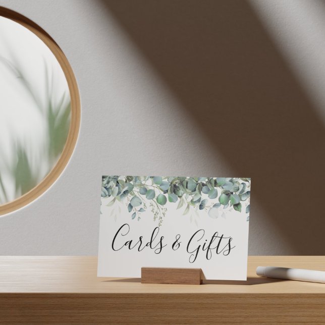 Poster Simple Eucalyptus Greenery Cartes de mariage et ca (Simple Eucalyptus Greenery Wedding Party Supplies)
