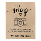 Simple Faux Kraft Calligraphie Oh Snap Sign