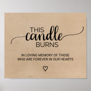 Poster Simple Faux Kraft Cette chandelle brûle panneau