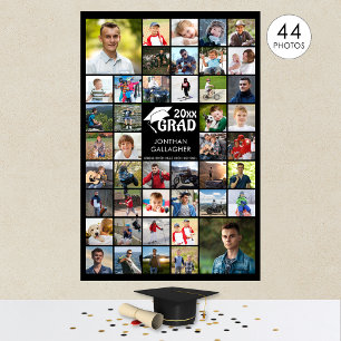 Poster Simple Graduation 44 Photo Collage Custom Color