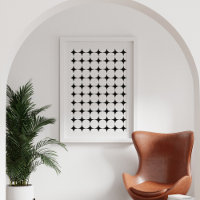 Simple Mid-Century moderne Motif noir et blanc