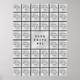 Poster Simple Minimaliste Collage Photo 45 Noir